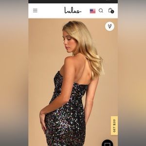 Lulus sparkly sequence homecoming dress